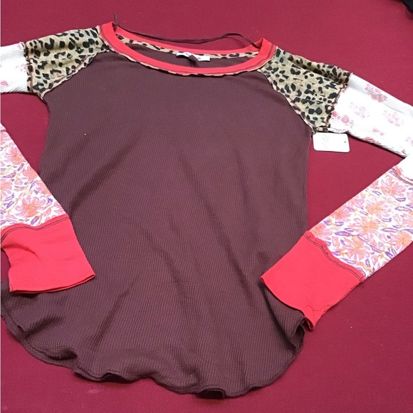 Multicolor Patchwork Long Sleeve Top - Picture 5 of 12